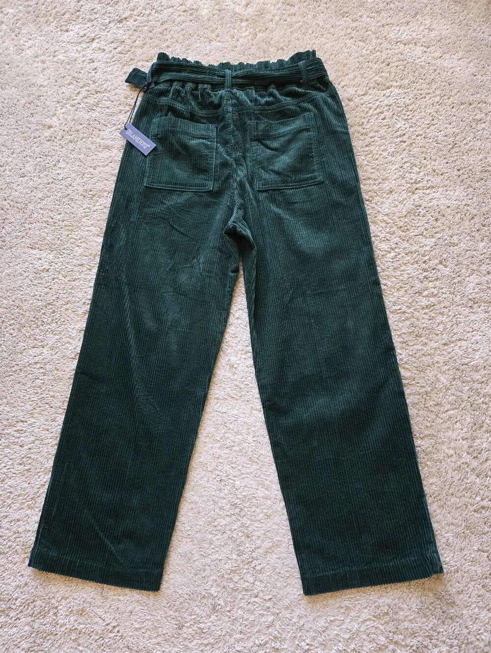 Blanknyc Baxter Ribcage Corduroy Pants Womens 28 Green Straight Leg